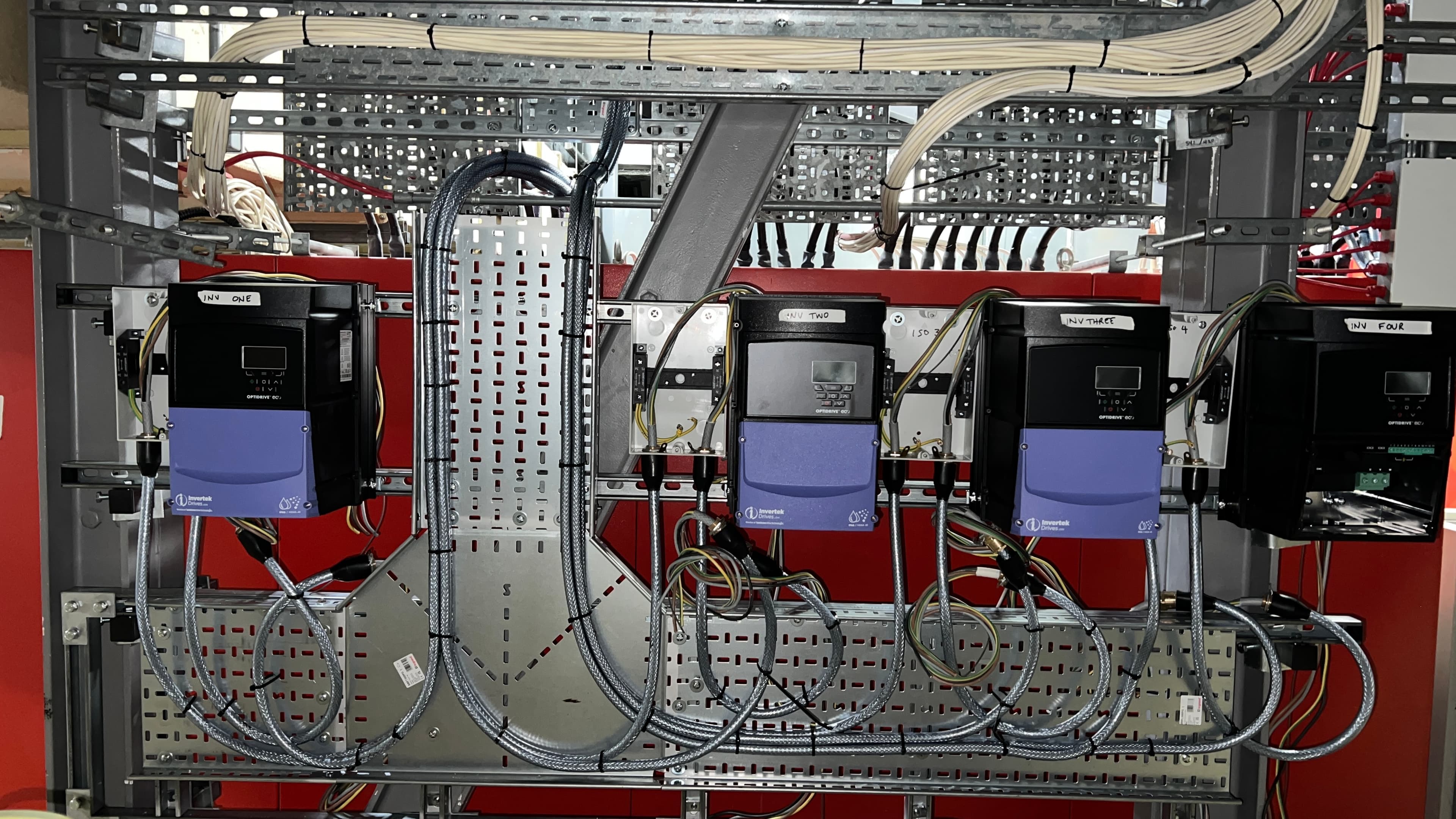 Invertek Optidrive Eco inverters with cable management