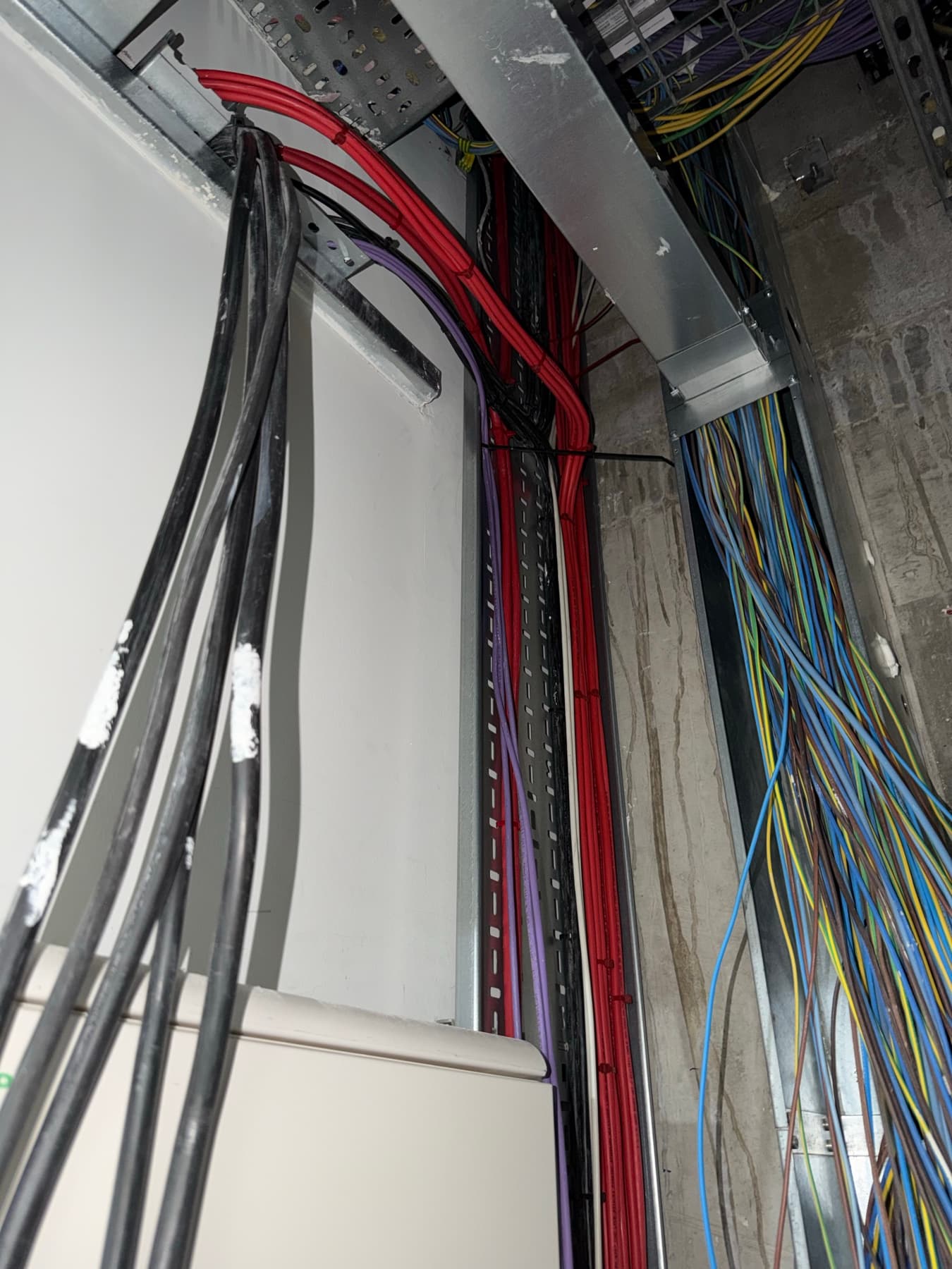 Basement riser cable tray and containment at 155 Tooley Street