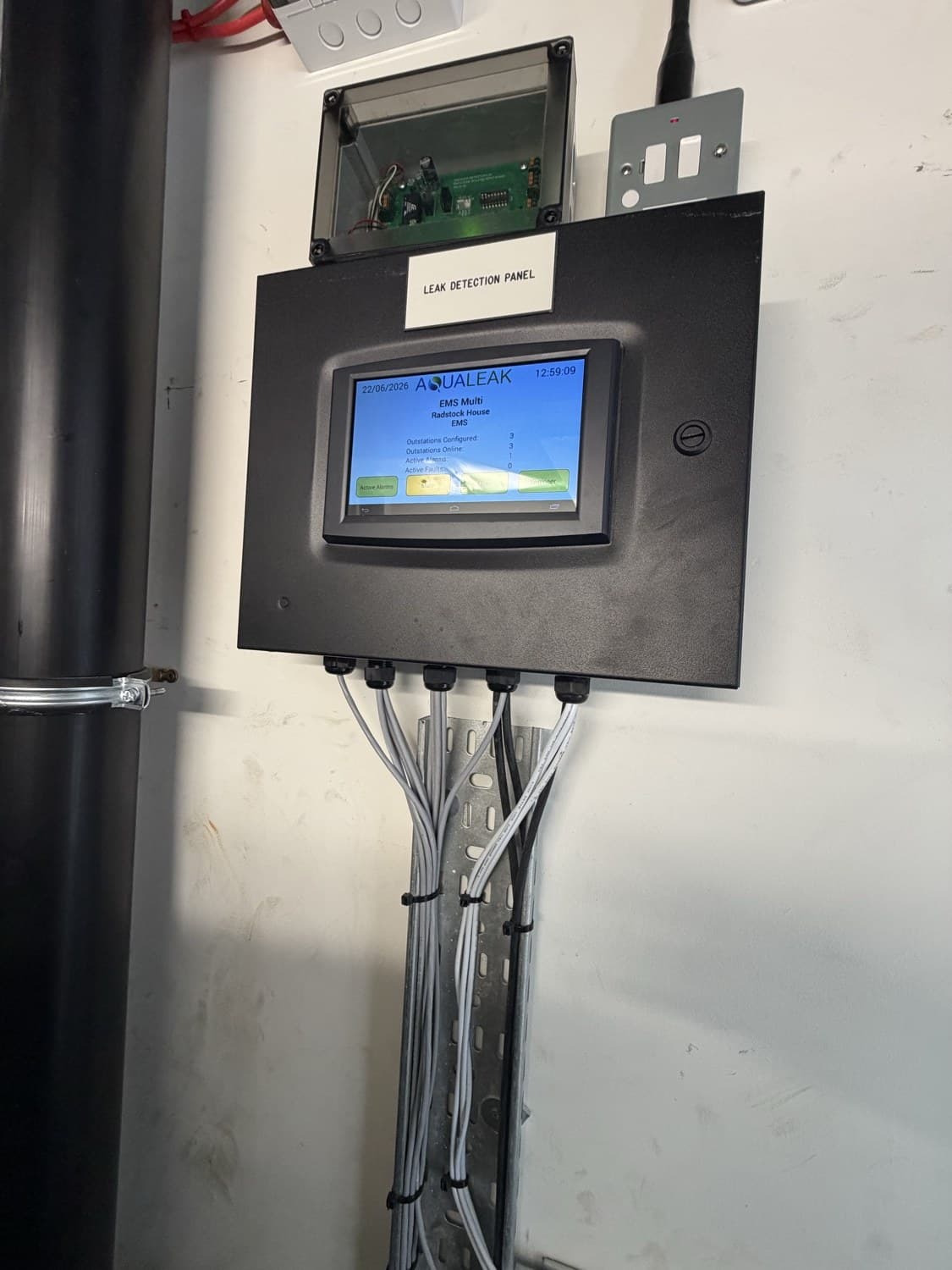 Aqualeak leak detection panel for Radstock House