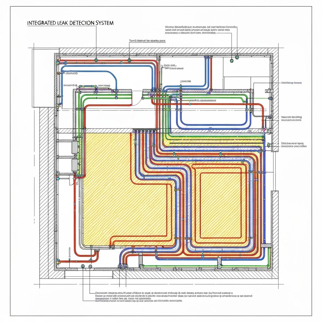 Leak detection rope sensor installation in data centre raised floor